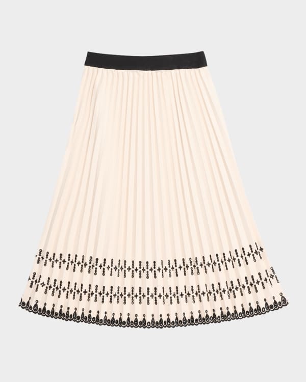 スカート Versace Jeans Couture CHAIN COUTURE PLEATED MIDI Skirt Versace Jeans Couture Tropical-print Pleated Midi Skirt In