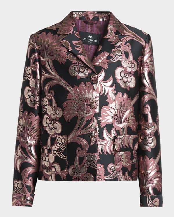 Etro Floral Brocade Single-Breasted Blazer | Neiman Marcus Etro Floral Brocade Single-Breasted Blazer | Neiman Marcus