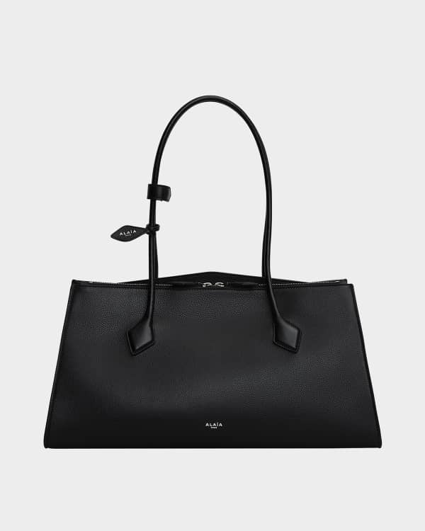 ALAIA Mina 25 Tote Bag in Vienne Wave Perforated Leather | Neiman