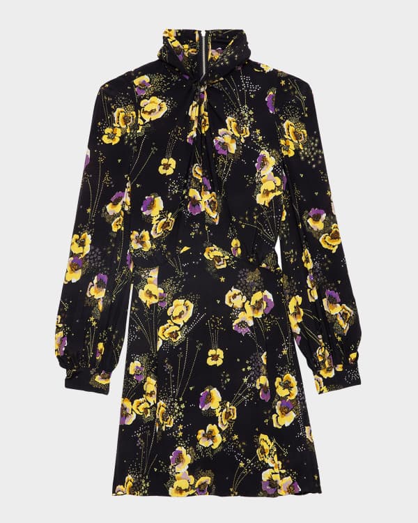 Zadig & Voltaire Rasha Crinkled Leather Mini Dress | Neiman Marcus