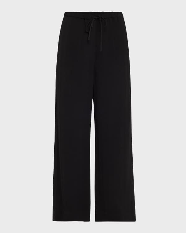 Toteme High-Rise Straight-Leg Crop Trousers | Neiman Marcus