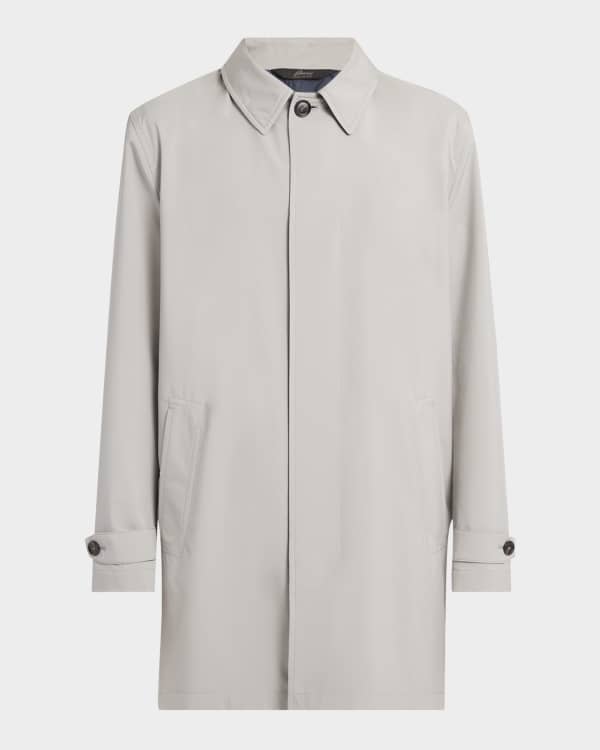 Ferragamo Men's Sheer Nylon Hooded Blouson Jacket | Neiman Marcus