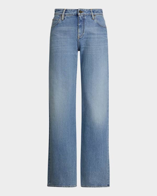 THE ROW Burty Distressed Straight-Leg Jeans | Neiman Marcus