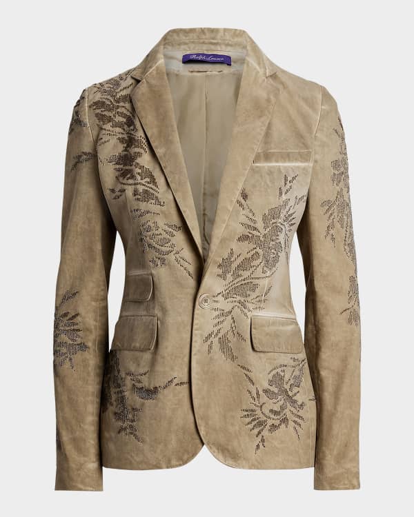Ralph Lauren Collection Holt Embellished Devore Jacket Neiman Marcus