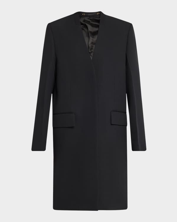 Neiman Marcus Cashmere Collection Double Face V Neck Cashmere Jacket Neiman Marcus