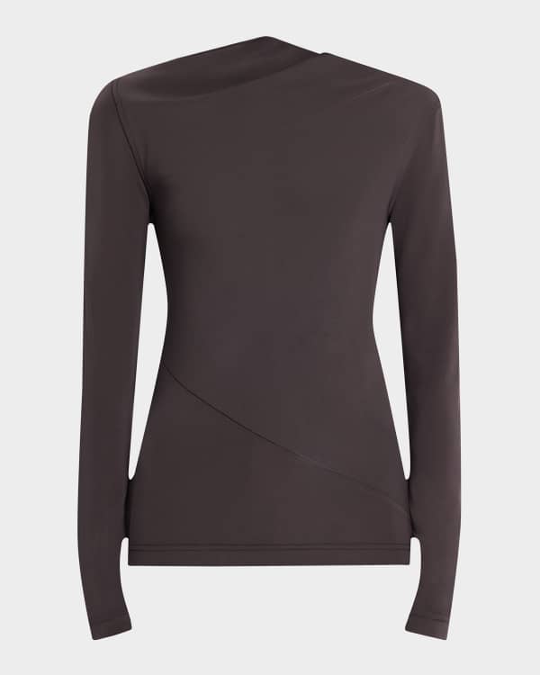 Toteme Semi Sheer Illusion Long-Sleeve Evening Top | Neiman Toteme Semi Sheer Illusion Long-Sleeve Evening Top | Neiman