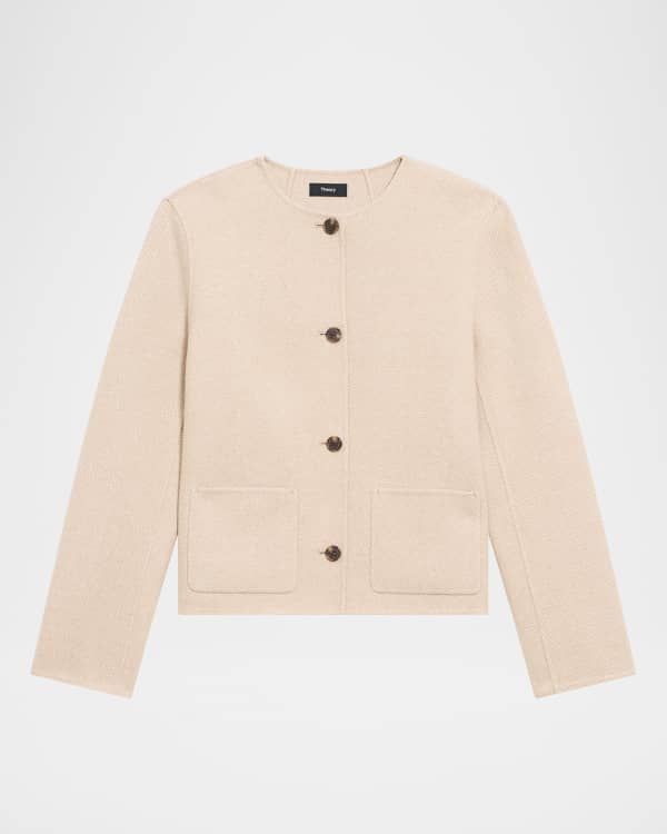 Theory marled peplum jacket top