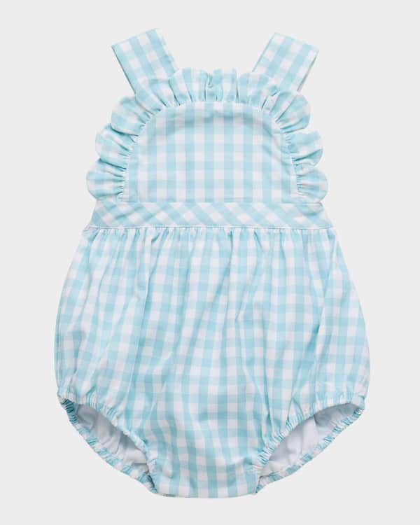 Burberry Girl's Odessa Check-Print Bubble Romper, Size Burberry Girl's Odessa Check-Print Bubble Romper, Size