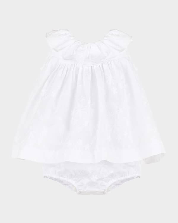 Luli & Me Girls Red Cord Dress - Fancy Embroidered Collar