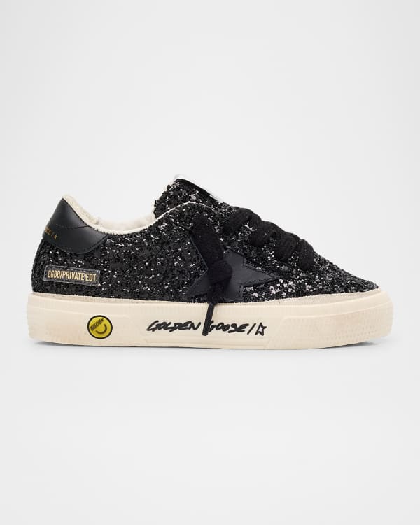 Girl's May Glitter Star Leather Sneakers, Toddler/Kids
