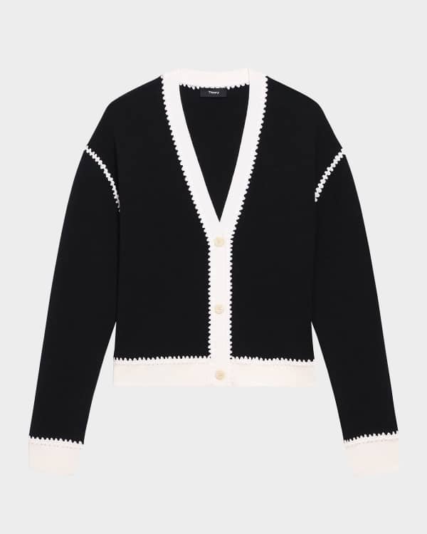 Theory crinkle cardigan top