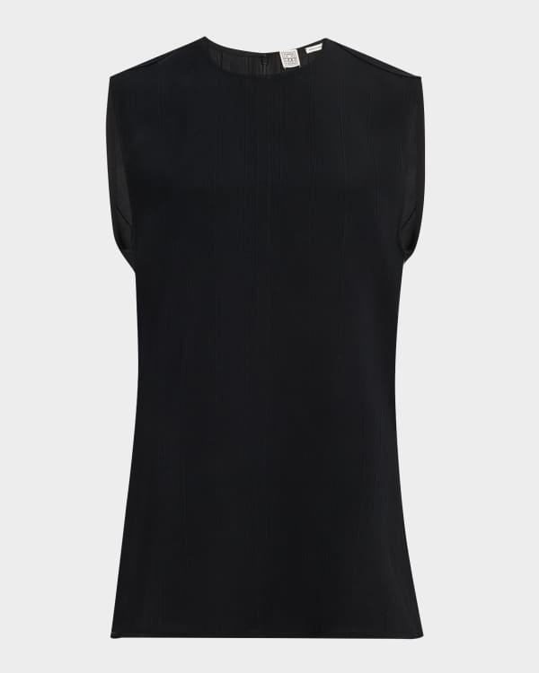 Tシャツ・カットソー TOTEME Compact knit tank biviscose blend top Toteme Compact Knit Tank Top - Bergdorf Goodman