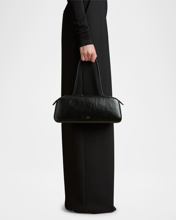 THE ROW Dalia Baguette Shoulder Bag in Polished Calfskin | Neiman Marcus