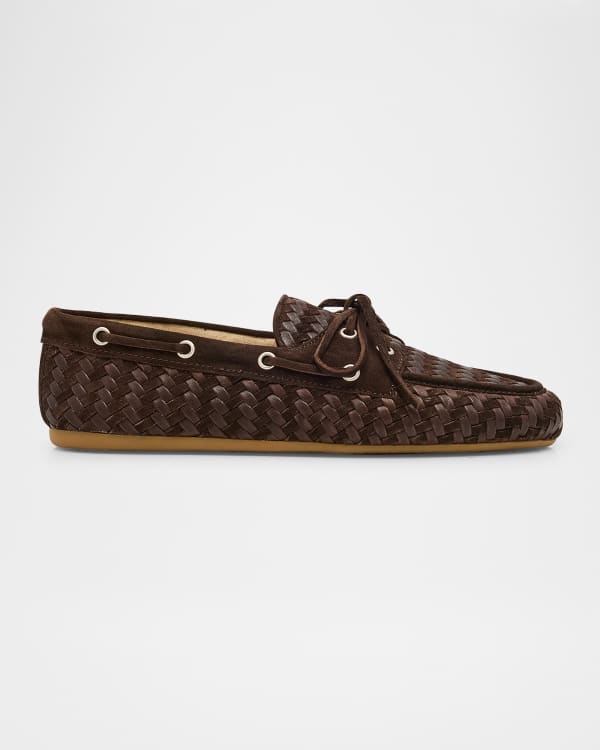 Miu Miu Suede Lace-Up Moccasins | Neiman Marcus