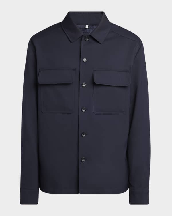 MONGLER® L メンズ Moncler Men's Chenille-Logo Full-Zip Hoodie | Neiman Marcus