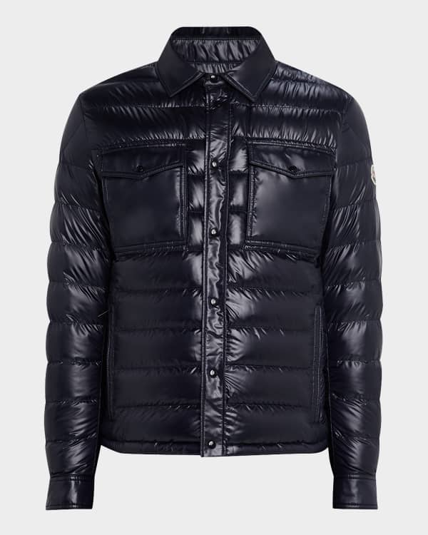 Moncler Men's Montbeliard Shiny Nylon Jacket | Neiman Marcus