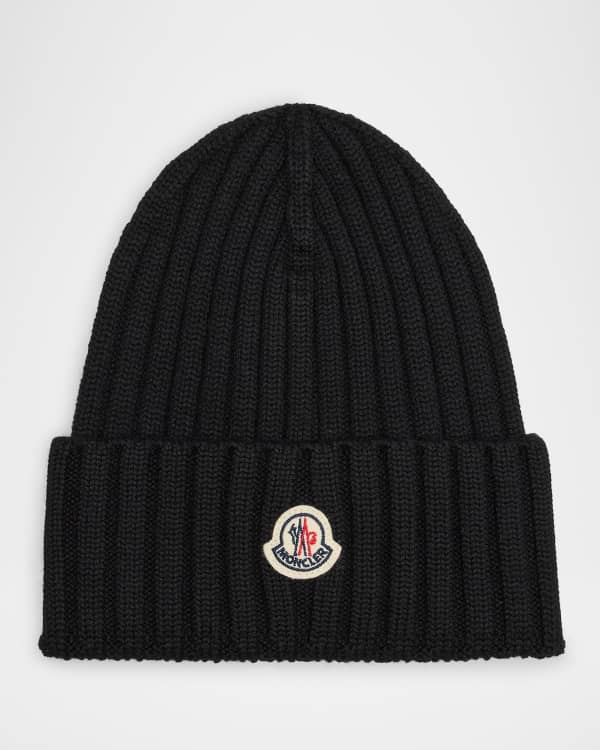 Loewe Cashmere Blend Logo-Patch Beanie | Neiman Marcus