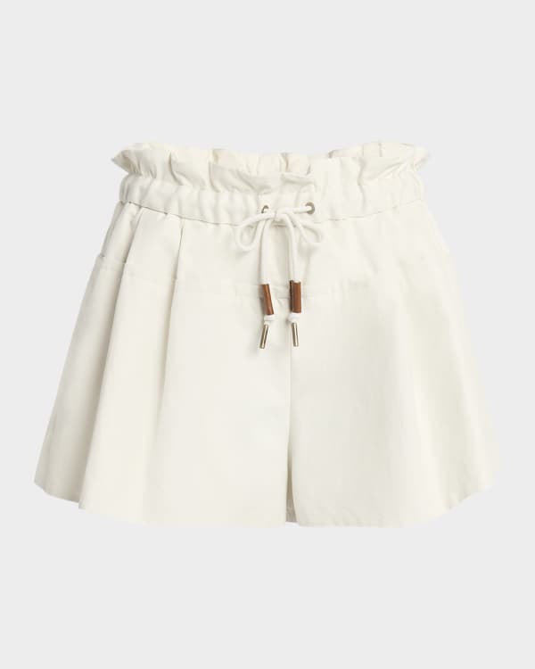 Loewe Long Tailored Shorts with Anagram Details | Neiman Marcus