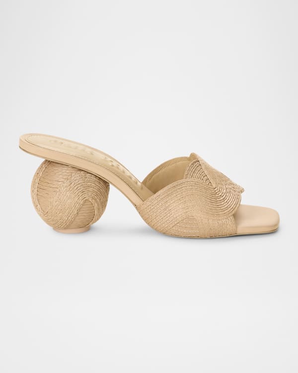 Jack Rogers Bettina Mid Heel Embroidered Sandals Neiman Marcus