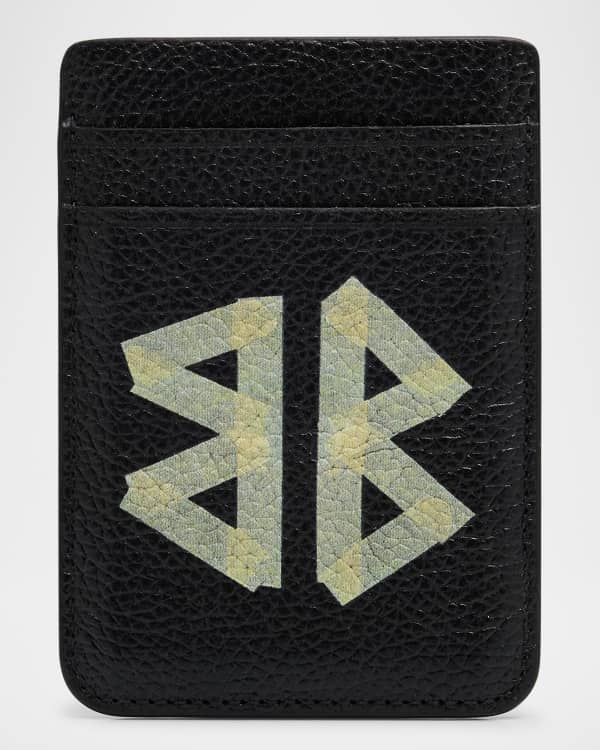 Balenciaga Men's Monogram Coated Canvas Bifold Wallet | Neiman Marcus