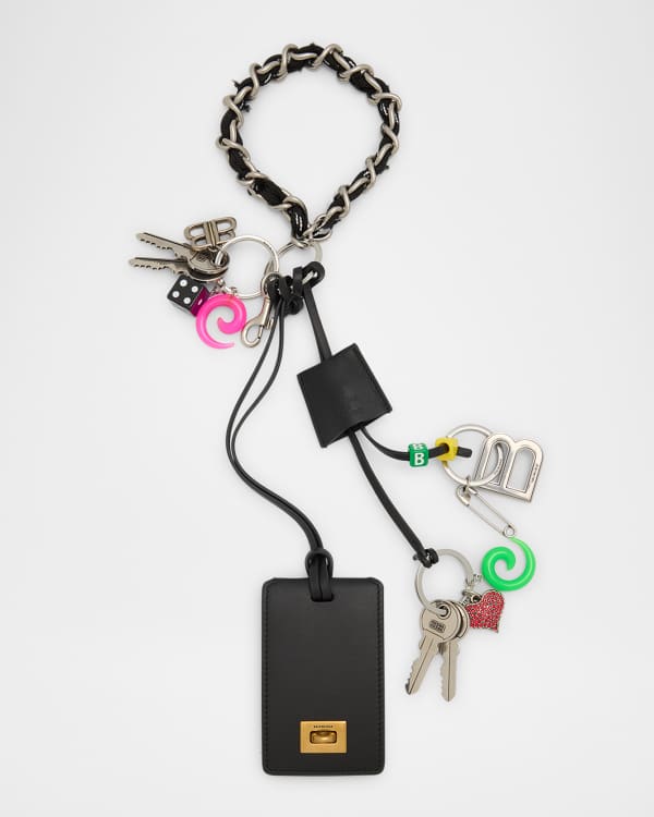 Balenciaga Le City Leather Heart Box Bag Charm | Neiman Marcus