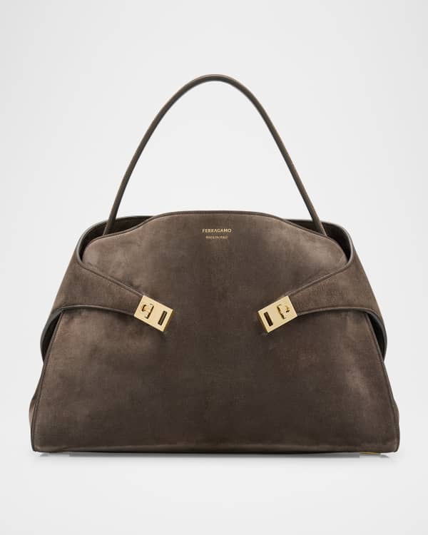 Ferragamo Small Leather Tote Bag, Nero | Neiman Marcus