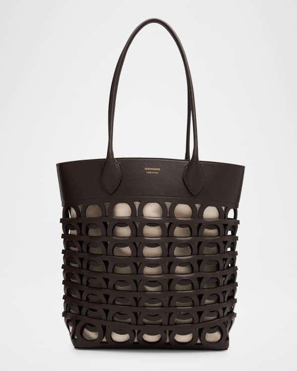 Loro Piana Sesia Summer Shopper Leather Bag | Neiman Marcus