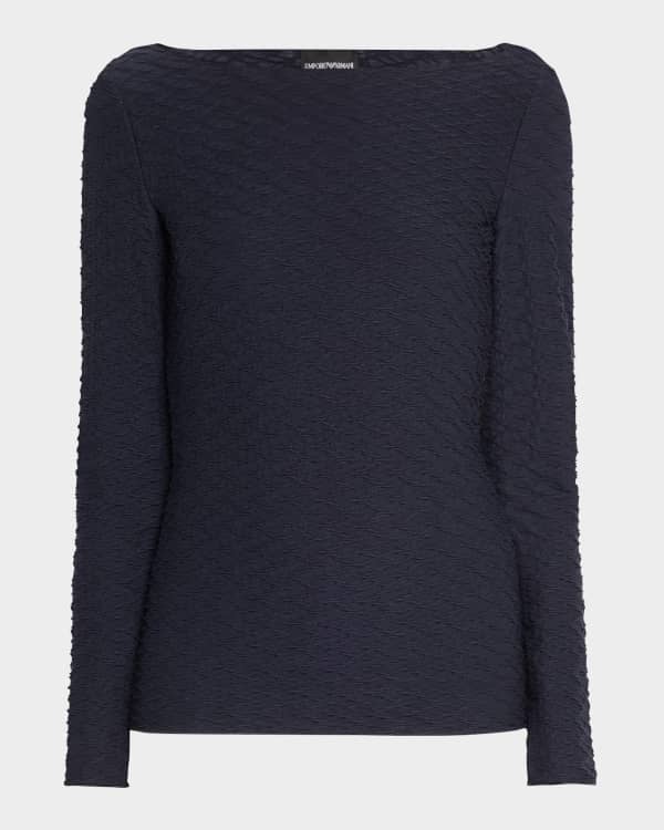 Theory Mirzi Regal Wool Stripe Pullover Top | Neiman Marcus