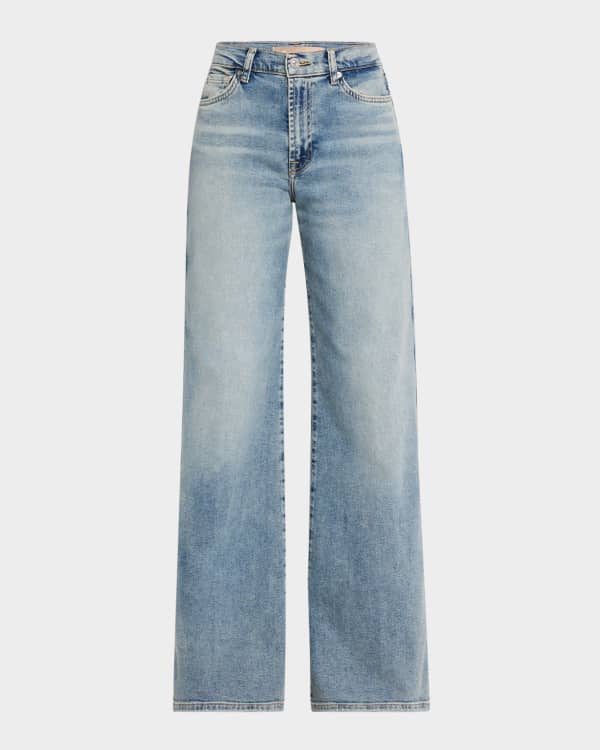 Bluedeer Womens Sequin Rhinestone Denim Pants High Waist Baggy Wide Leg  Jeans Loose Streetwear Trousers,Blue,S at Amazon Women's Jeans store