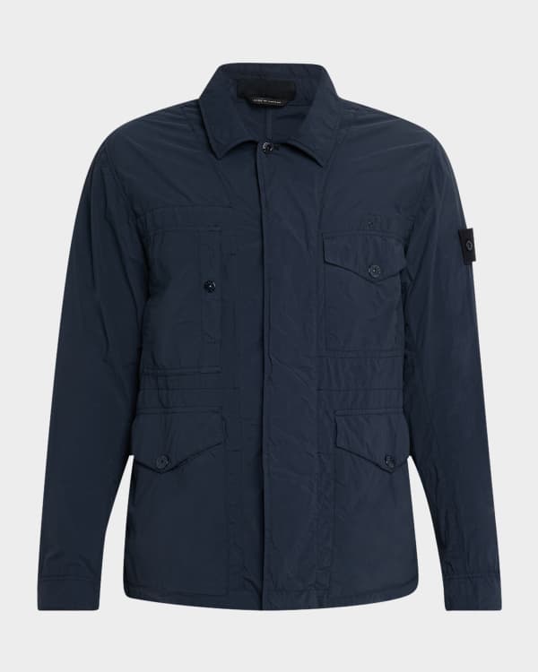 Stone Island Men's Soft Shell Jacket with Arm Patch | Neiman