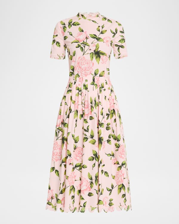 Rose Print Poplin Mini Dress main image 0