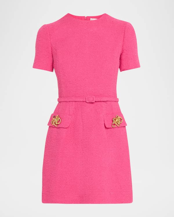 Oscar de la Renta Chrysanthemum Jacquard Fit Flare Knit