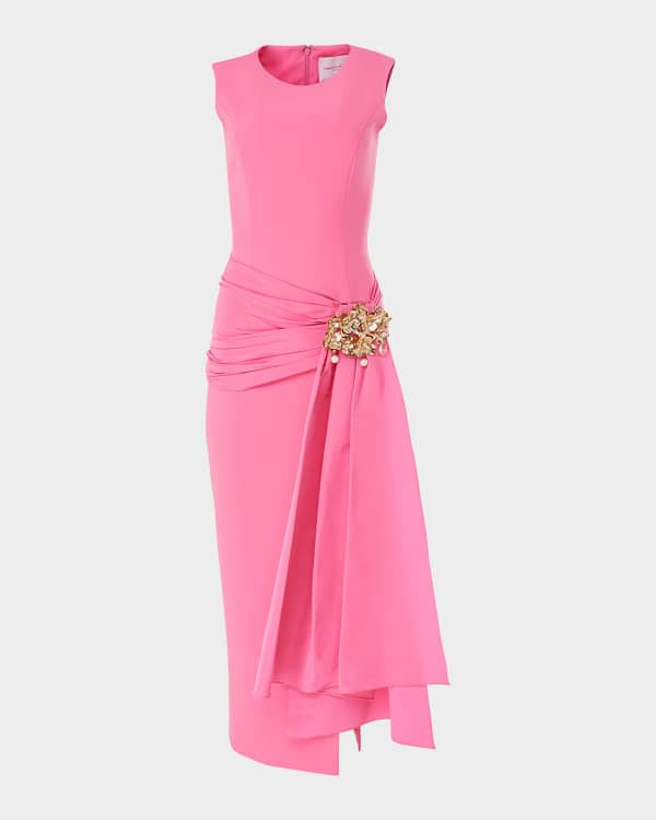 Bottega Veneta One-Shoulder Asymmetric Midi Dress with Gold Bottega Veneta One-Shoulder Asymmetric Midi Dress with Gold
