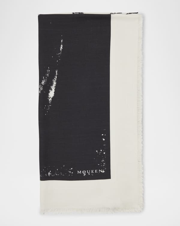 Dries Van Noten Farin Abstract-Print Silk Scarf | Neiman Marcus