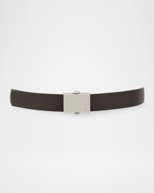 GF Ferre Men Beige Canvas Silver Metal Buckle Cintura Belt