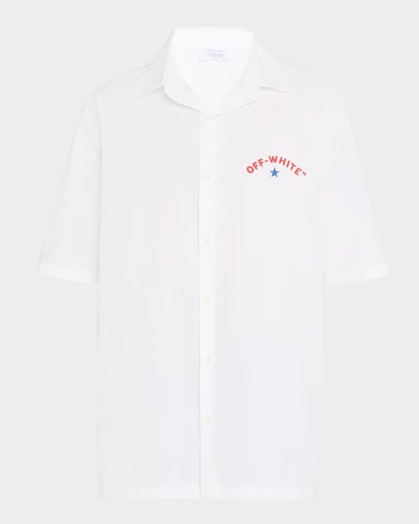 Valentino Garavani Men's Baseball Logo Bowling Shirt