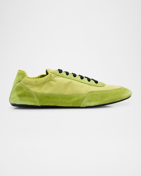 Prada Beige Fabric Low Top Sneakers