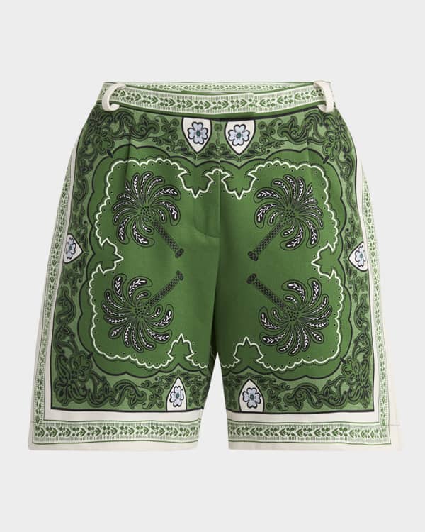 La DoubleJ Foulard Silk Pull-On Shorts | Neiman Marcus