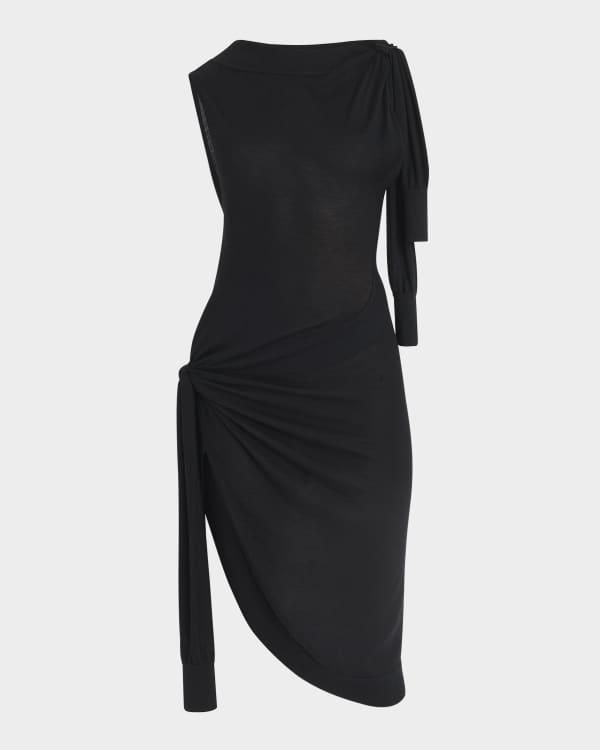 loewe open back dress Loewe Backless Ruffle Waist Dress