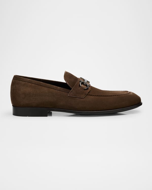 Ferragamo Men's Basilea 2 Suede Tassel Loafers | Neiman Marcus