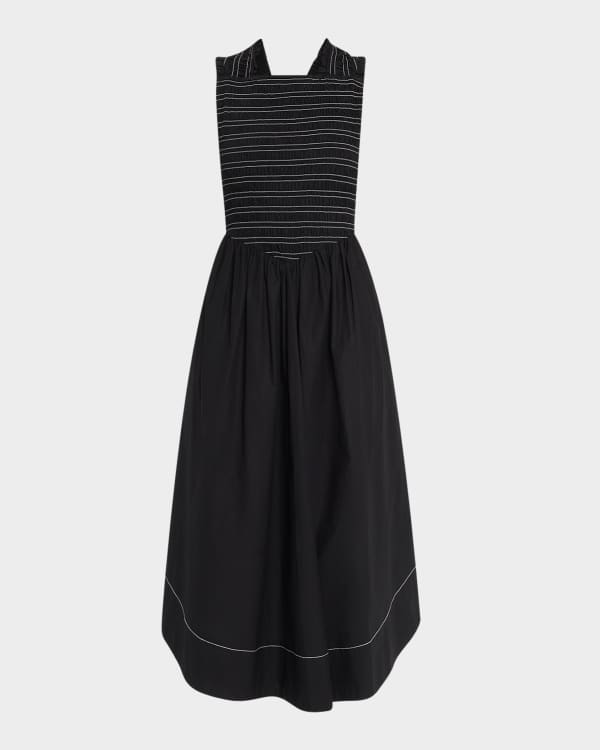 Ganni Cotton Maxi Strap Dress | Neiman Marcus