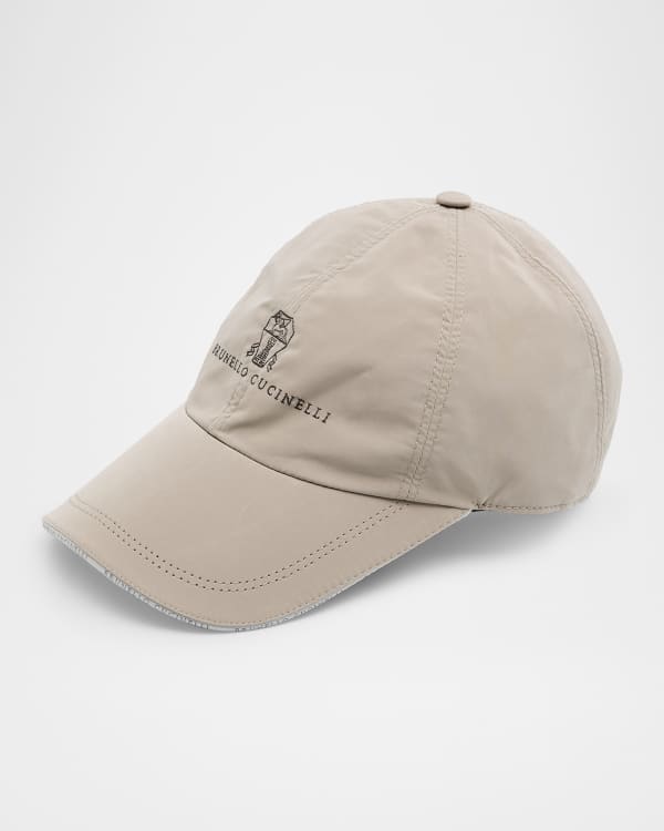 Brunello Cucinelli Men's Pinstripe Basque Newsboy Hat