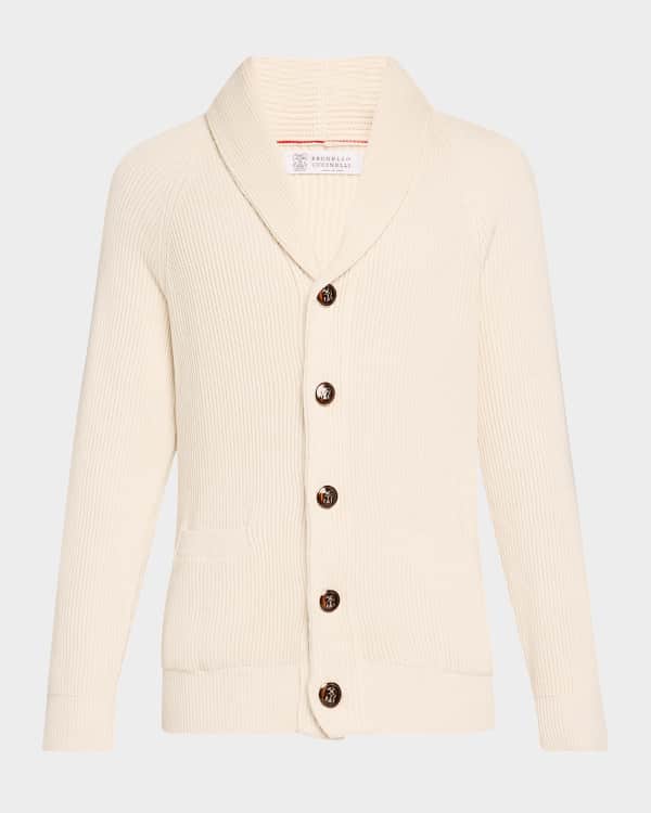 ニット・セーター BRUNELLO CUCINELLI Shawl cardigan Beige MNI708606 Brunello Cucinelli - Tan Cotton & Linen Shawl Collar Cardigan
