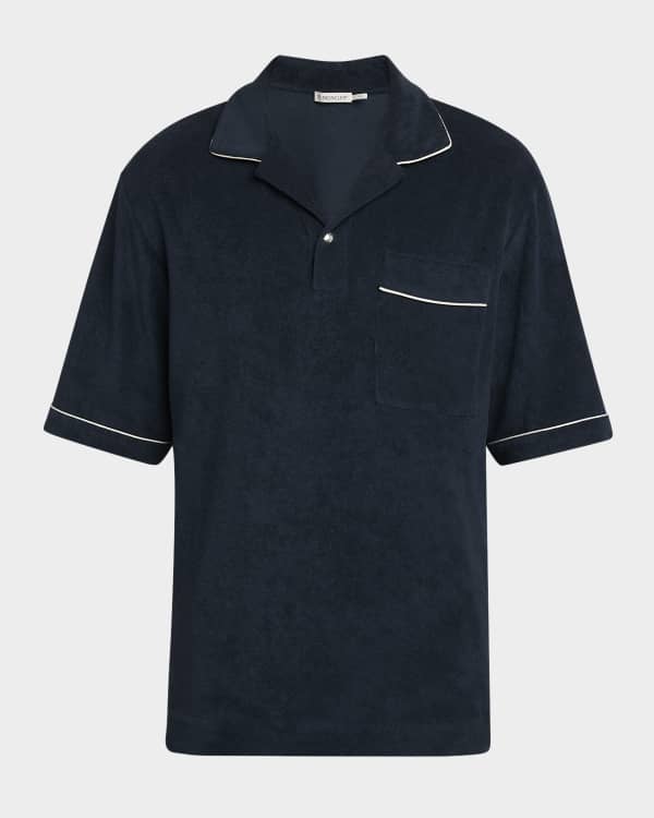 Givenchy Men's 4G Pique Zip Polo Shirt | Neiman Marcus