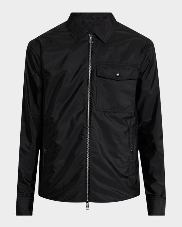 Burberry Men's Diamond Quilted Overshirt | Neiman Marcus