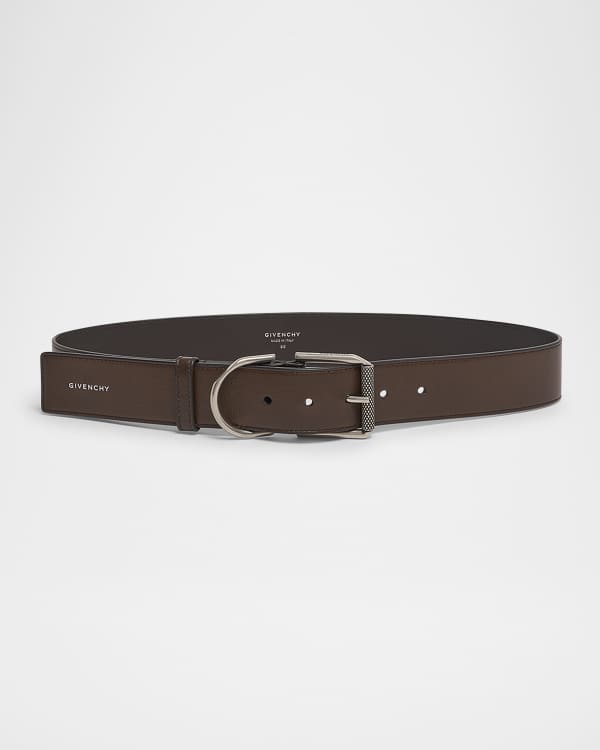 Saint Laurent Cassandre YSL Leather Belt | Neiman Marcus