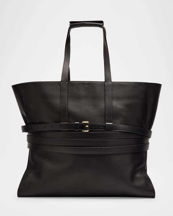 Ferragamo Men's Large Jacquard and Leather Tote Bag | Neiman