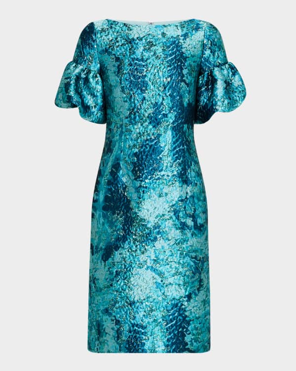 Tadashi Shoji Asymmetric Floral Jacquard Dress | Neiman Marcus