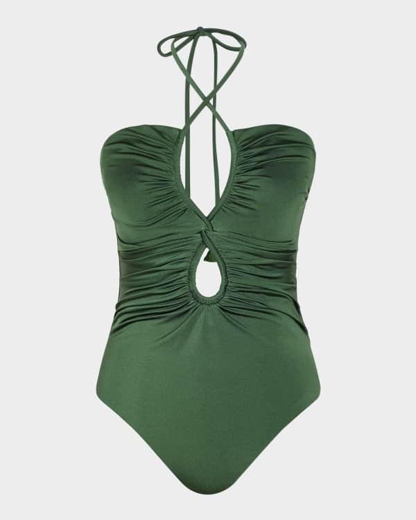 Dolce&Gabbana Maiolica Jersey Two-Piece Swimsuit | Neiman Marcus