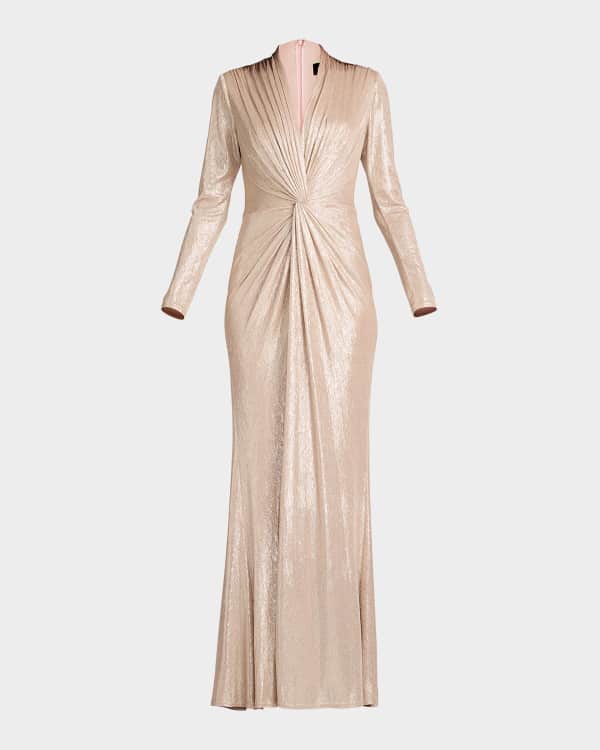 Tadashi Shoji Strapless Floral-Print Ruffle Gown | Neiman Marcus
